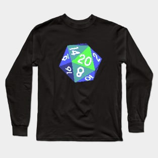 Pixel D20 Dice Long Sleeve T-Shirt